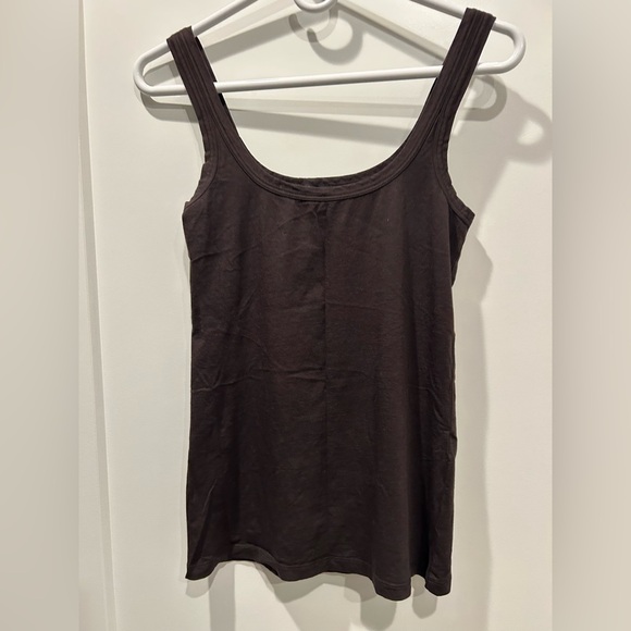 Designer brand THEORY tank top women’s L large in chocolate brown - Picture 2 of 3